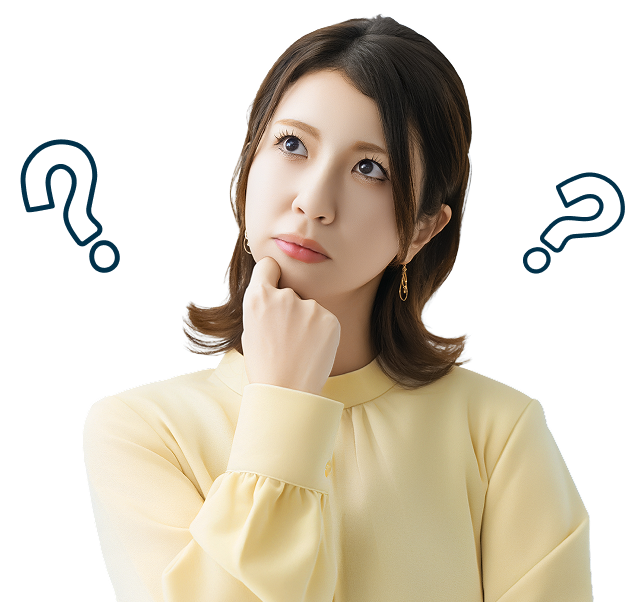 疑問を持つ女性